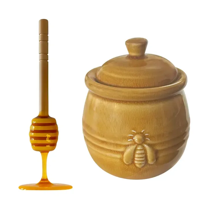 Fox Run Ceramic Honey Pot and Dipper