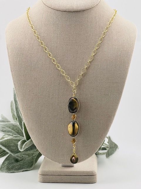 Dramatic Drip  Vintage Beads - Artesian Necklace