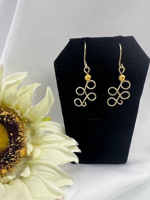 Cali Multi-Loop Gold Earrings – Handcrafted with Tarnish-Resistant Wire &amp; Gold-Plated Bead