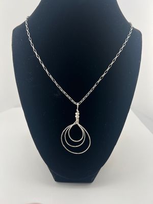 Fall Collection - Sterling Silver Triple Loop Necklace