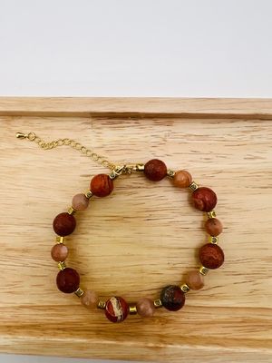 Fall Collection - Rustic/Champaign Beaded Bracelet