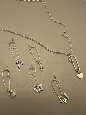 14k Gold-Filled Paper-Clip Charm holder and Necklace