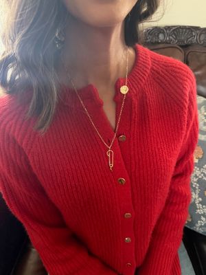 14k Gold-Filled Paper-Clip Charm holder and Necklace