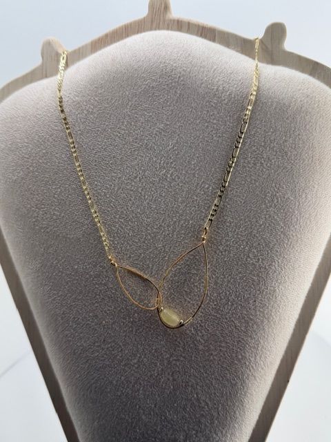 Lemon Jade Stone Necklace with Earrings