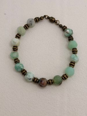Morning Dew &amp; Moss Brazilian Chrysoprase Bracelet