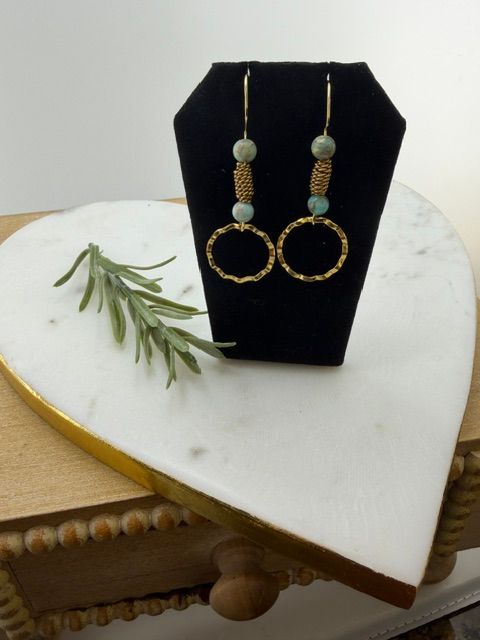 Coastal Horizon Coil Earrings- Coastal Boho Chic