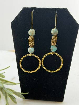 Coastal Horizon Coil Earrings- Coastal Boho Chic