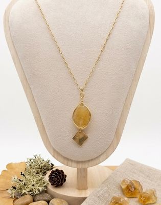 Amber Solstice Pendant Necklace