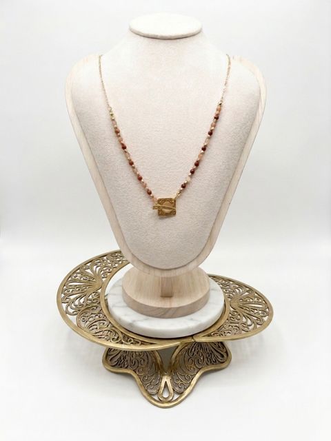 Dusk &amp; Ember Half-Chain Necklace
