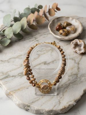 Handcrafted Jasper Double Strand Bracelet, One-of-a-Kind, Boho Chic
