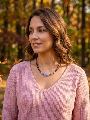 Misty Rose Peruvian Opal Necklace