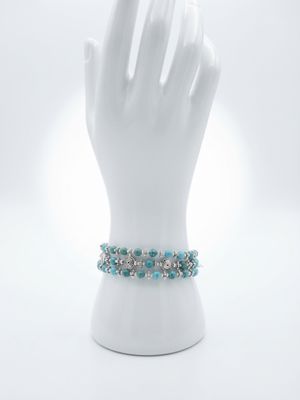 Turquoise Gemstone Spiral Bracelet