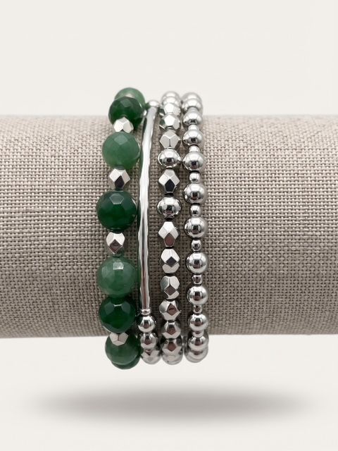 Green Quartz Spiral Bracelet