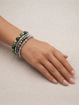 Green Quartz Spiral Bracelet
