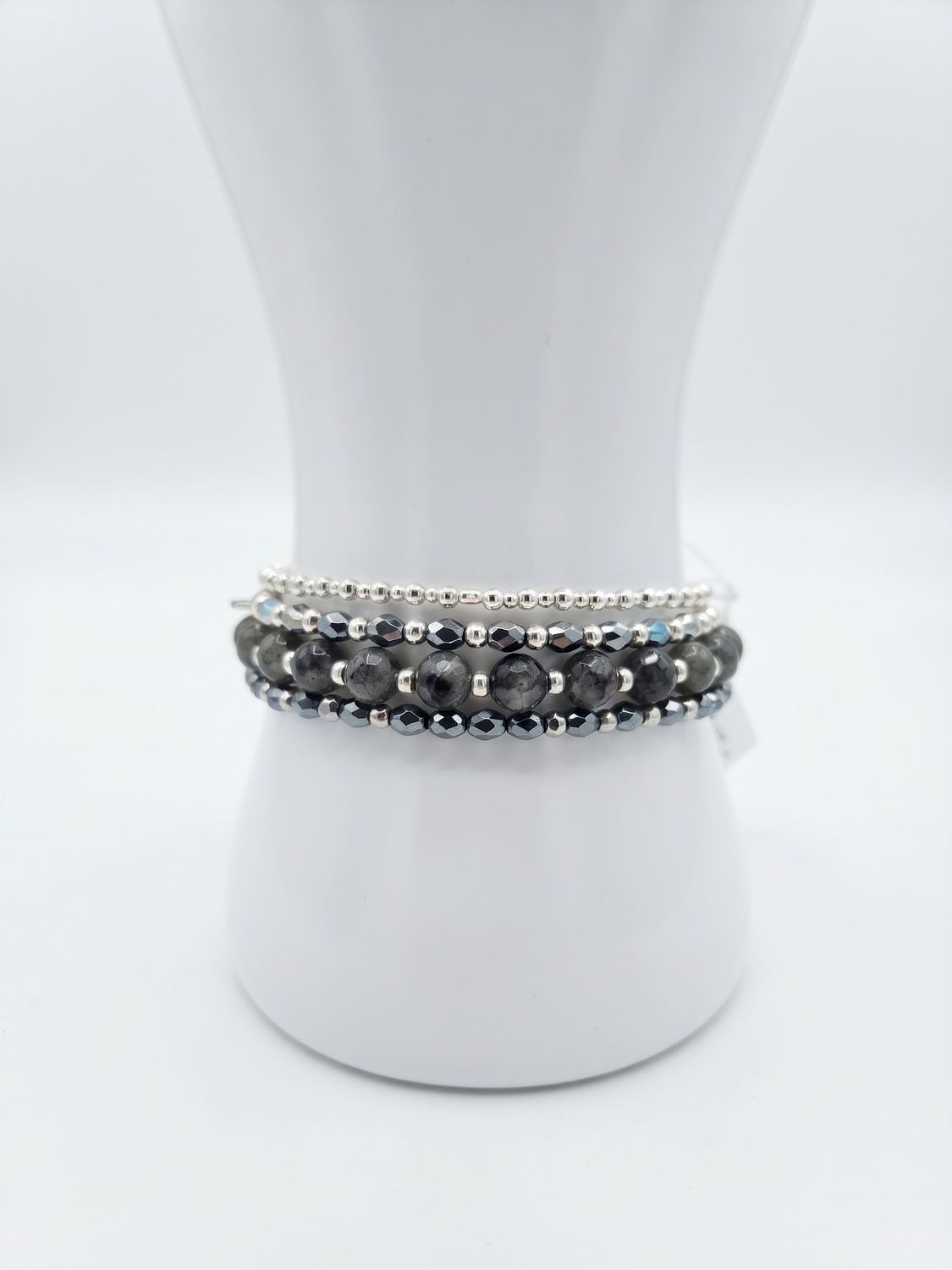 Dumortierite Stone Spiral Bracelet