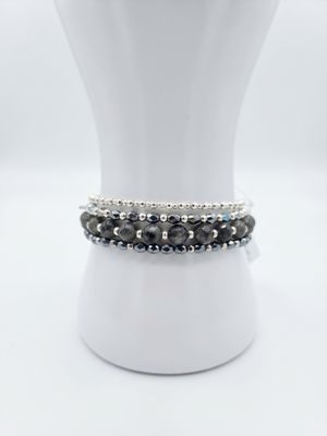 Dumortierite Stone Spiral Bracelet
