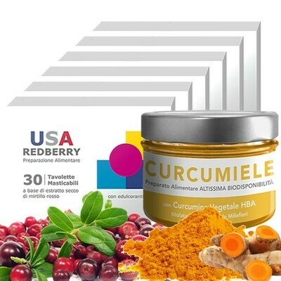 ALIMENTI FERMATEMPO KIT C: 6 Usa Redberry + 1 Curcumiele 230g ALIMENTI FERMATEMPO KIT C: 6 Usa Redberry + 1 Curcumiele 230g