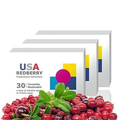 3 Conf. USA REDBERRY - Compresse di Purissimo Mirtillo Rosso Canadese 3 Conf. USA REDBERRY - Compresse di Purissimo Mirtillo Rosso Canadese