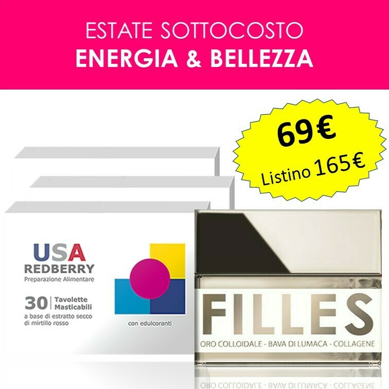 PROMO ENERGIA E BELLEZZA: 3 Redberry + 1 Crema Filles PROMO ENERGIA E BELLEZZA: 3 Redberry + 1 Crema Filles