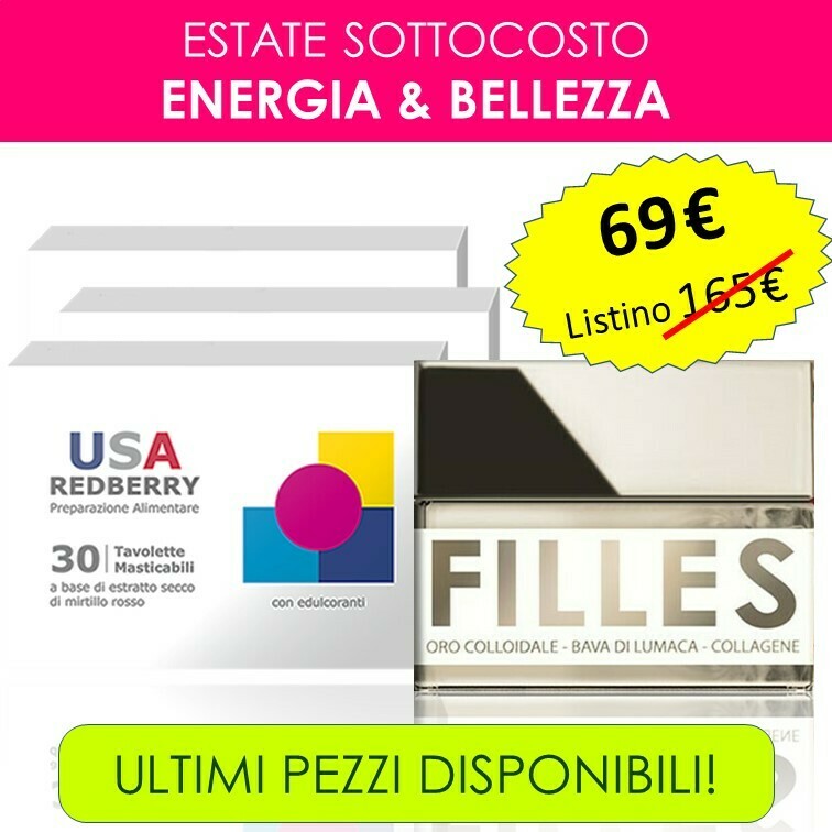 PROMO ENERGIA E BELLEZZA: 3 Redberry + 1 Crema Filles PROMO ENERGIA E BELLEZZA: 3 Redberry + 1 Crema Filles