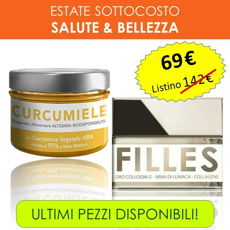 PROMO SALUTE E BELLEZZA: 1 Curcumiele 110g + 1 Crema Filles PROMO SALUTE E BELLEZZA: 1 Curcumiele 110g + 1 Crema Filles
