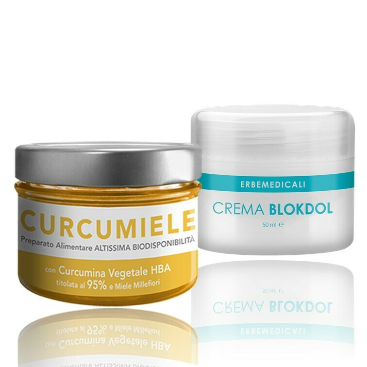 KIT DOLORE INVERNO: 1 Curcumiele 110 gr + 1 BLOKDOL Crema 50 ML KIT DOLORE INVERNO: 1 Curcumiele 110 gr + 1 BLOKDOL Crema 50 ML