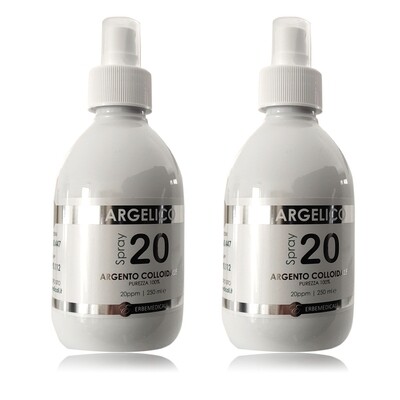 2 x ARGELICO20® - Argento Colloidale Purissimo 20 PPM - 250ml 2 x ARGELICO20® - Argento Colloidale Purissimo 20 PPM - 250ml