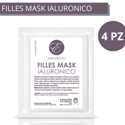 FILLES MASK IALURONICO: TONIFICO E RIMPOLPA - KIT 4 PEZZI FILLES MASK IALURONICO: TONIFICO E RIMPOLPA - KIT 4 PEZZI
