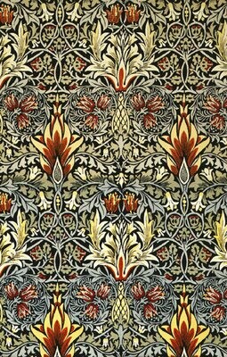 Williams Morris Snakeshead design - mini card