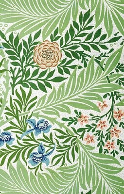 Williams Morris Lakespur design - mini card