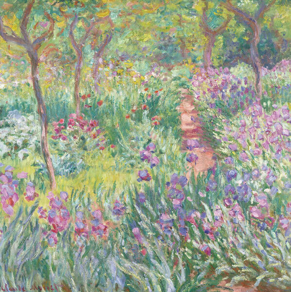 The artist&#39;s garden in Giverny by Claude Monet