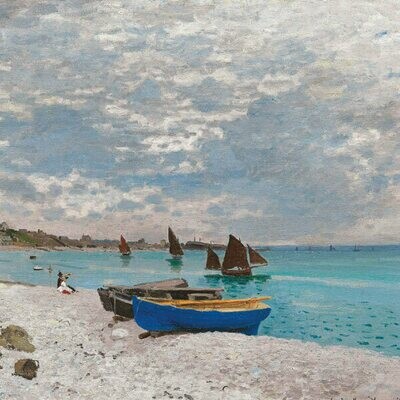 The beach at Sainte-Adresse by Claude Monet