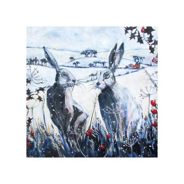Hares in winter by Annabel Langrish