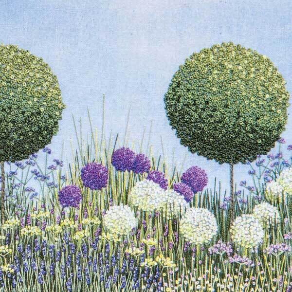 Jo Butcher - topiary embroidery card