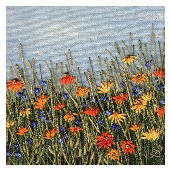 Jo Butcher - cornflowers - mini card