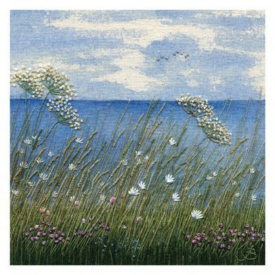 Jo Butcher - wild flowers by the coast - mini card