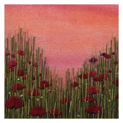 Jo Butcher - poppies - mini card