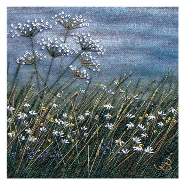 Jo Butcher - wild flowers - mini card