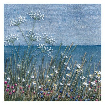 Jo Butcher - wild flowers by the sea - mini card