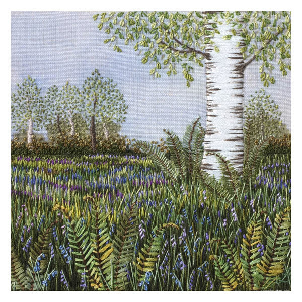 Jo Butcher - silver birch amongst the bluebells