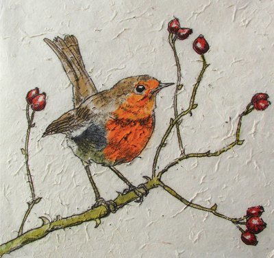 Annabel Langrish - robin in winter