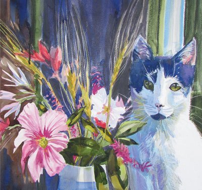 Annabel Langrish - cat on windowsill