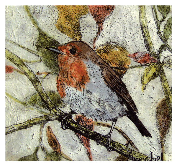 Annabel Langrish - robin on branch