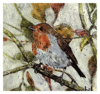 Annabel Langrish - robin on branch