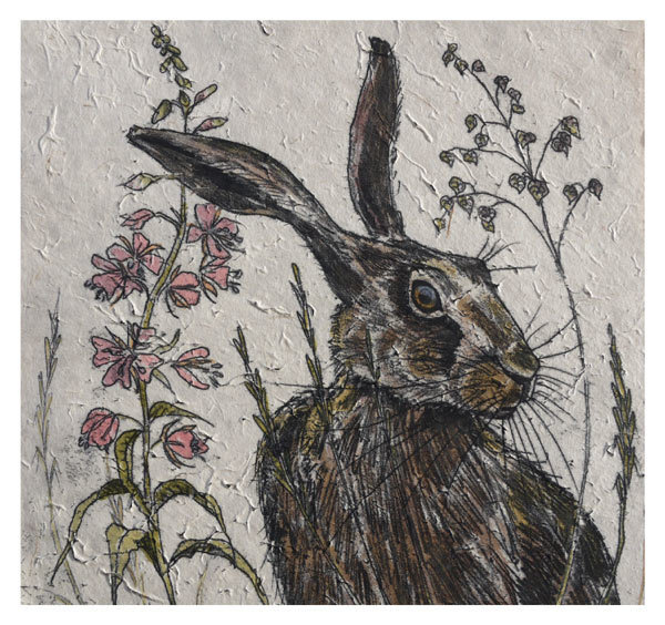 Annabel Langrish - hare - mini card