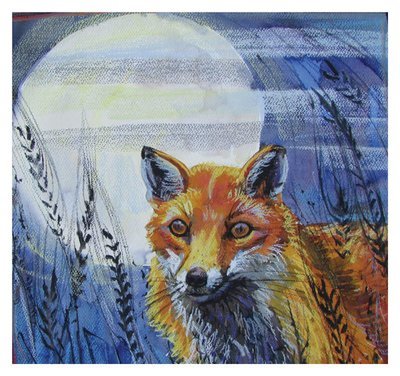 Annabel Langrish - fox in the moonlight