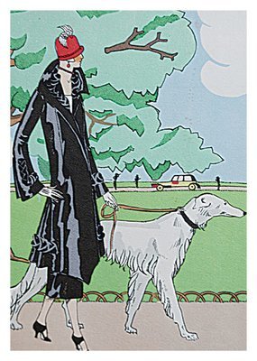Art Deco -1920&#39;S FASHION- walking the dog