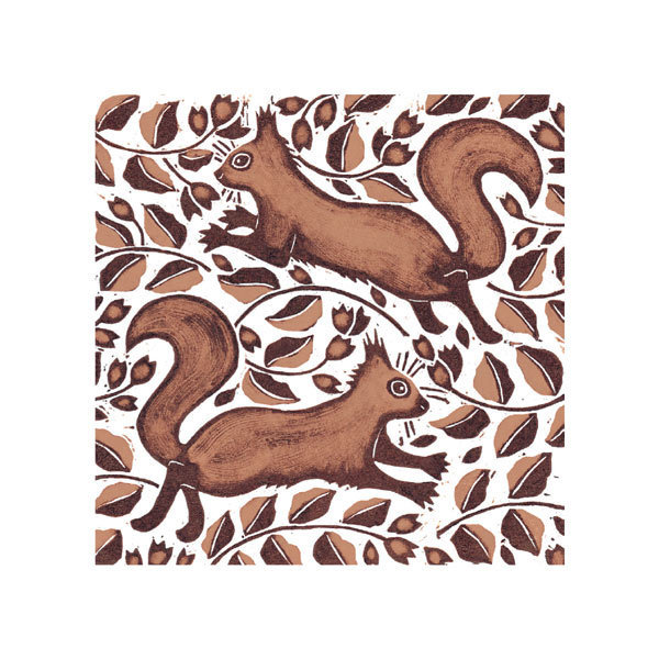 Nat Morley  - beechnut squirrels - mini card