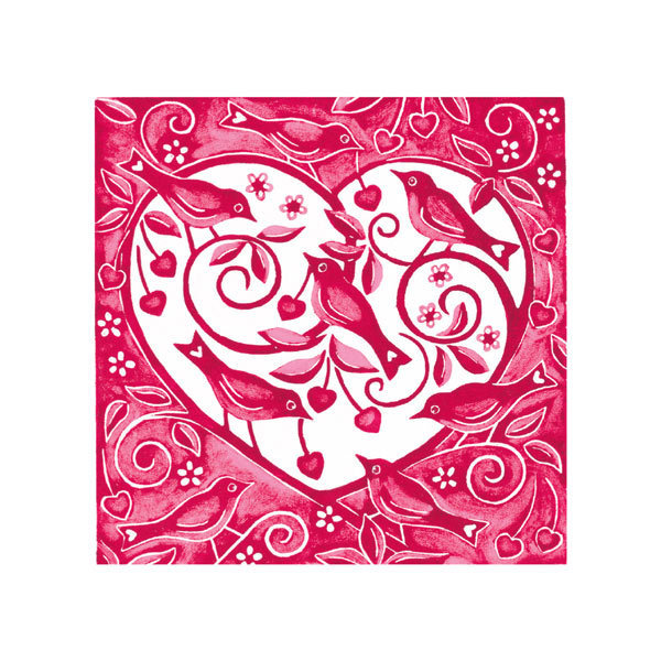 Nat Morley  - love birds - mini card