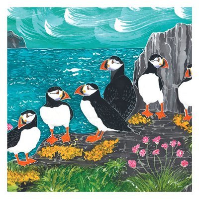 Batik - puffins